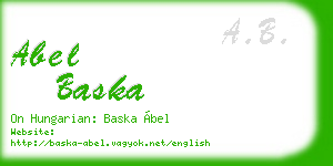 abel baska business card