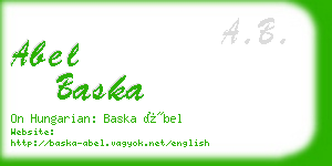 abel baska business card